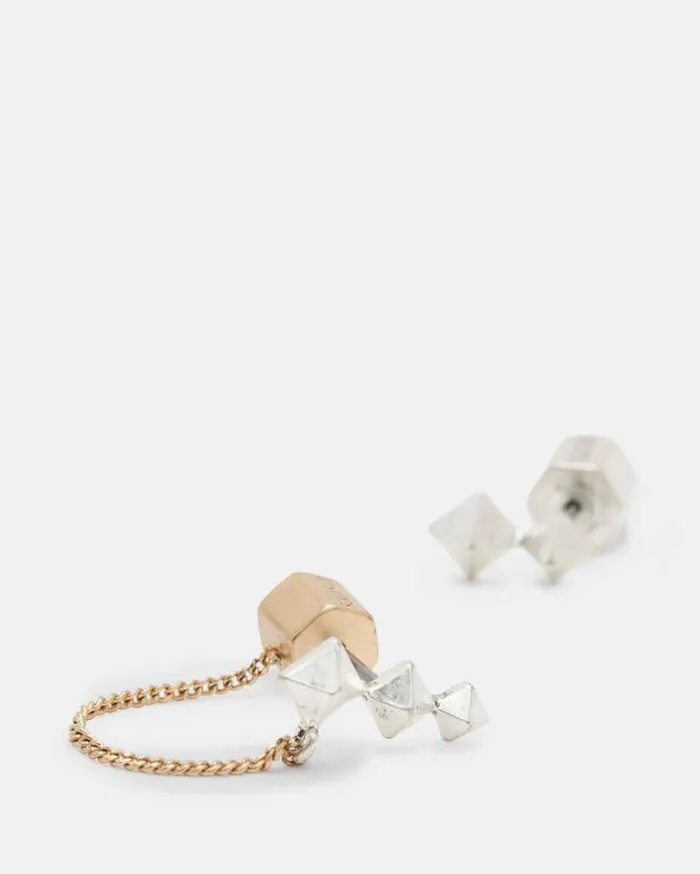Lucila Mismatched Studded Earrings Wrm Braswrm Slver Women AllSaints Jewelry Lucila Mismatched Studded Earrings Wrm Braswrm Slver Women AllSaints Jewelry