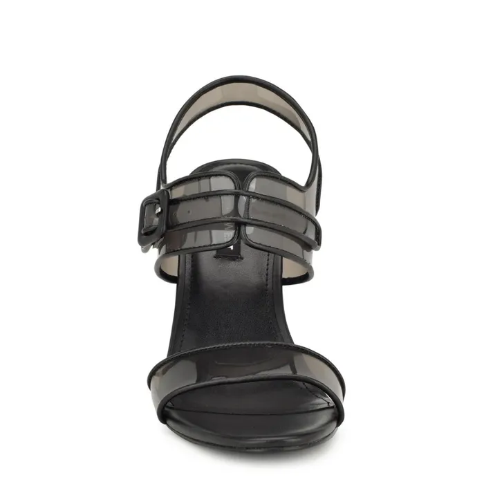 Lucile Clear Strappy Sandals Black Women Nine West Dress Lucile Clear Strappy Sandals Black Women Nine West Dress