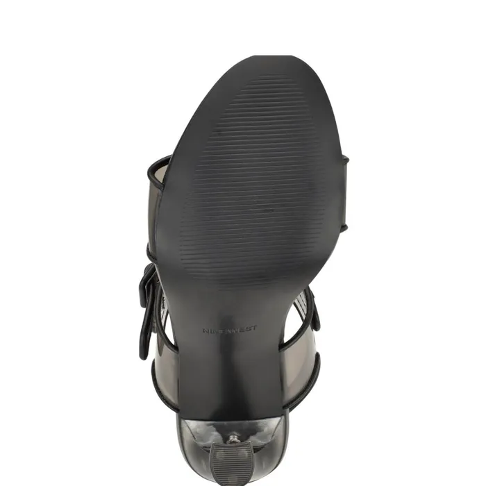 Lucile Clear Strappy Sandals Black Women Nine West Dress Lucile Clear Strappy Sandals Black Women Nine West Dress