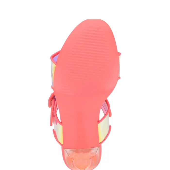 Lucile Clear Strappy Sandals Pink Women Nine West High