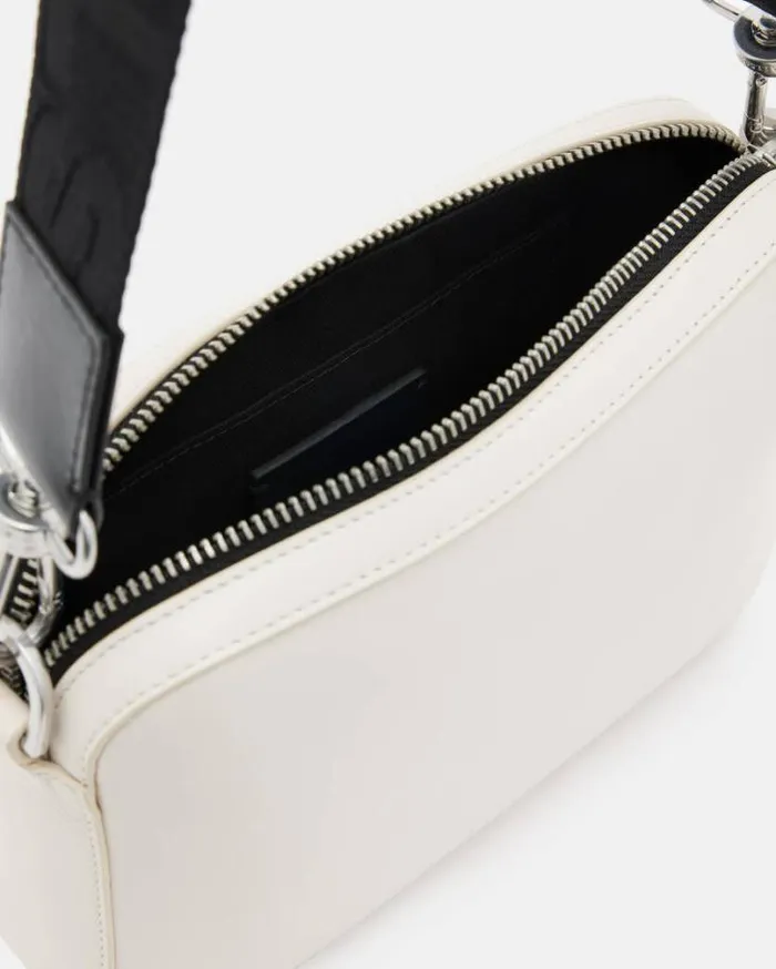 Lucile Leather Crossbody Bag Desert White Women AllSaints Accessories