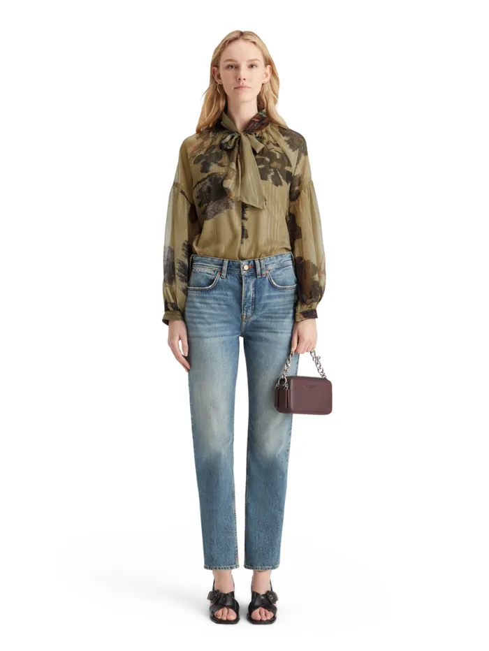 Lurex Top Poetry Tapestry Military Women Scotch and Soda Blouses and Shirts