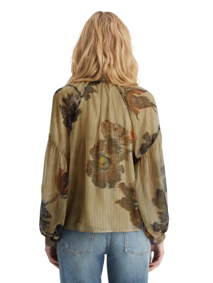 Lurex Top Poetry Tapestry Military Women Scotch and Soda Blouses and Shirts