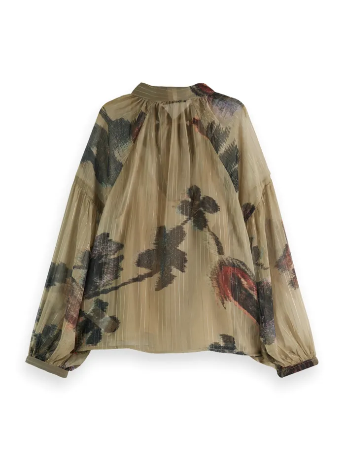 Lurex Top Poetry Tapestry Military Women Scotch and Soda Blouses and Shirts