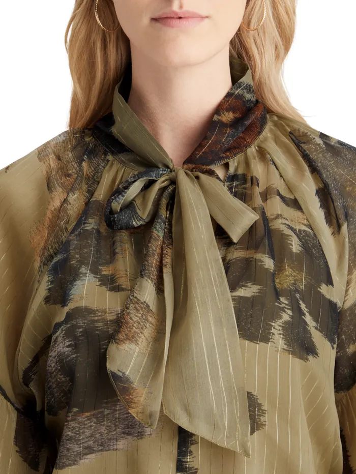 Lurex Top Poetry Tapestry Military Women Scotch and Soda Blouses and Shirts