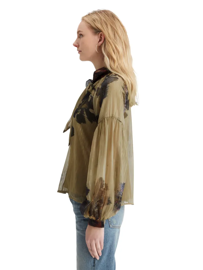 Lurex Top Poetry Tapestry Military Women Scotch and Soda Blouses and Shirts