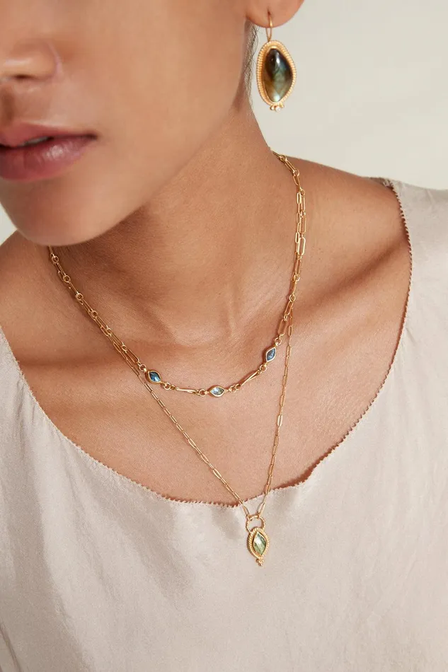 Lydia Necklace Gold Labradorite Women Chan Luu Necklaces