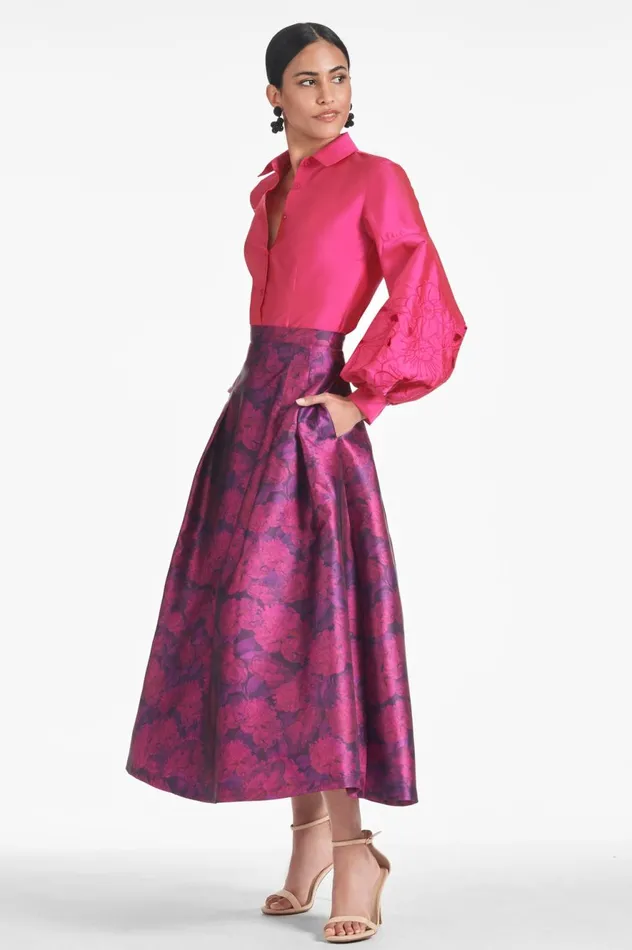Lydia Skirt 8211 Magenta Bloom Women Sachin and Babi Matching Sets
