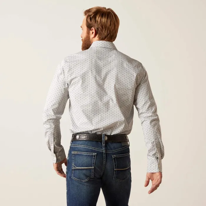 Maddox Stretch Modern Fit Shirt Grey Men Ariat Button Down Shirts