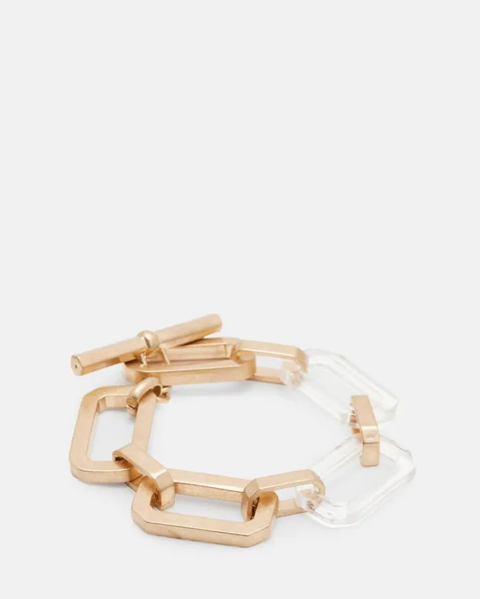 Madison Hexagon Link Bracelet Warm Brasscrystal Women AllSaints Jewelry