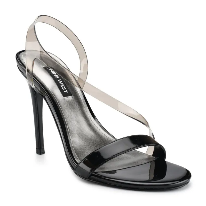 Magee Heeled Slingback Sandals Blacksmoke Women Nine West High Heels