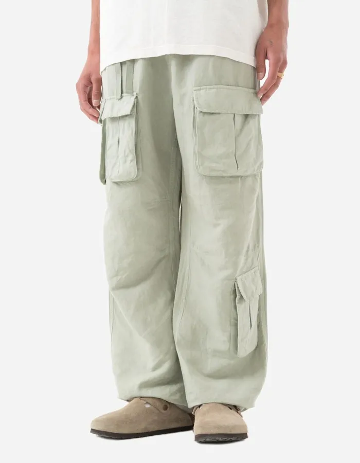 Maharishi Cargo Pants 5213 Hemp Asym Cargo Track Pants Sage 8211 Men