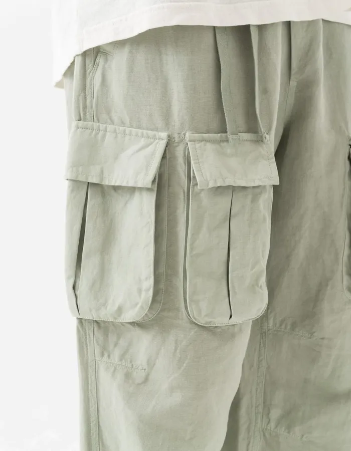 Maharishi Cargo Pants 5213 Hemp Asym Cargo Track Pants Sage 8211 Men
