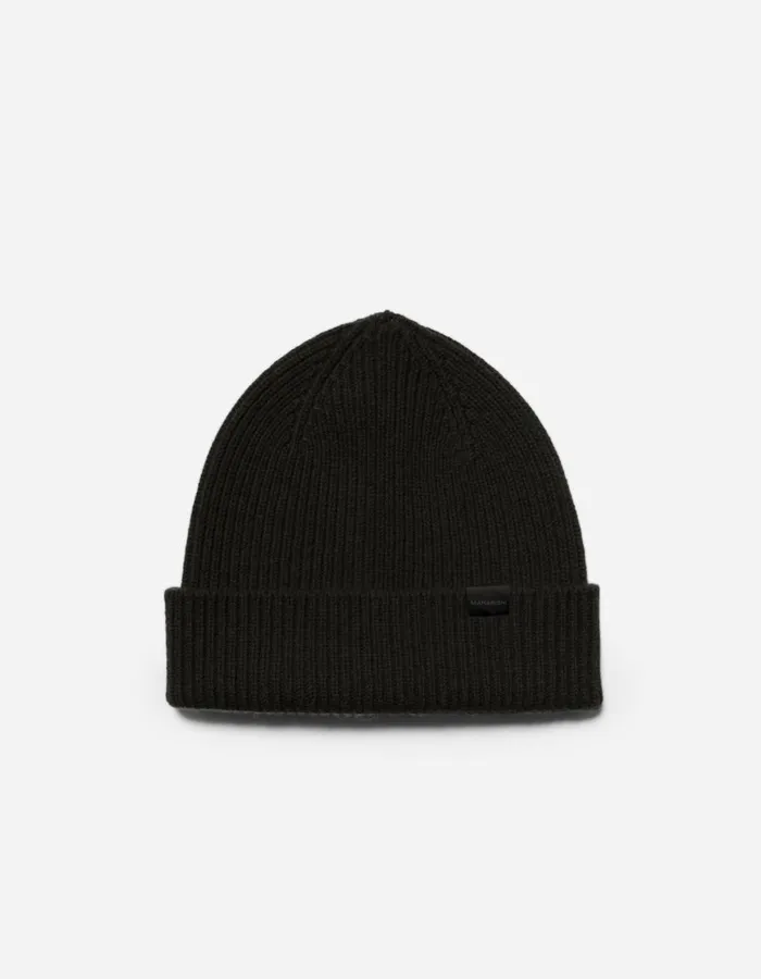 Maharishi Hats 1405 Maharishi Lambswool Beanie Black 8211 Men