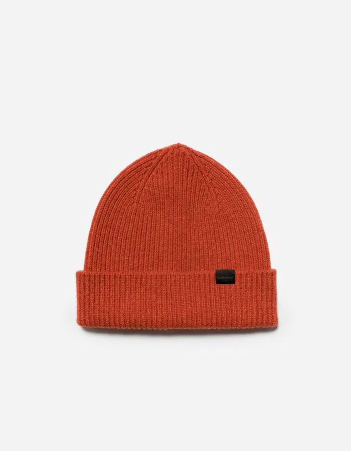 Maharishi Hats 1405 Maharishi Lambswool Beanie Orange 8211 Men