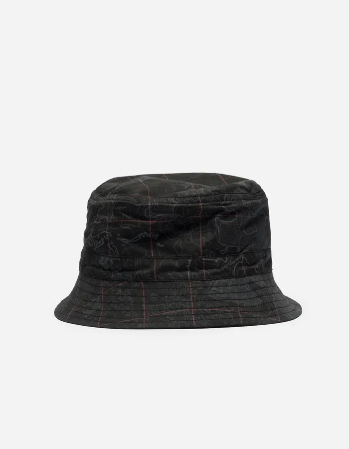 Maharishi Hats 5227 Reversible Contour Bucket Hat BlackSubdued Night 8211 Men