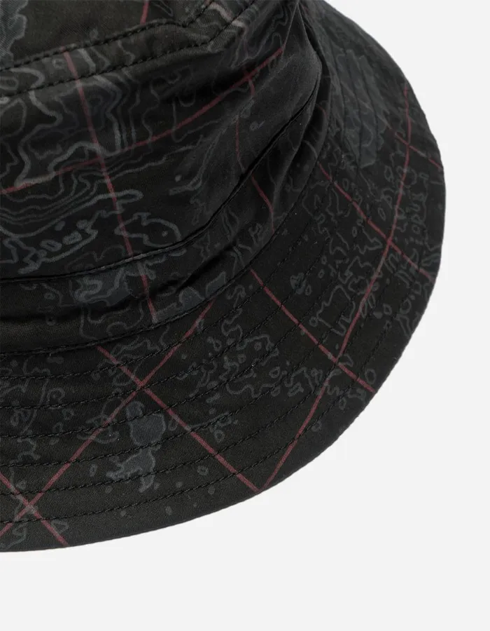 Maharishi Hats 5227 Reversible Contour Bucket Hat BlackSubdued Night 8211 Men