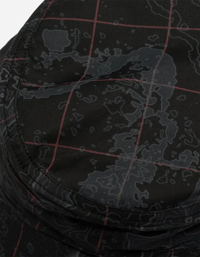 Maharishi Hats 5227 Reversible Contour Bucket Hat BlackSubdued Night 8211 Men