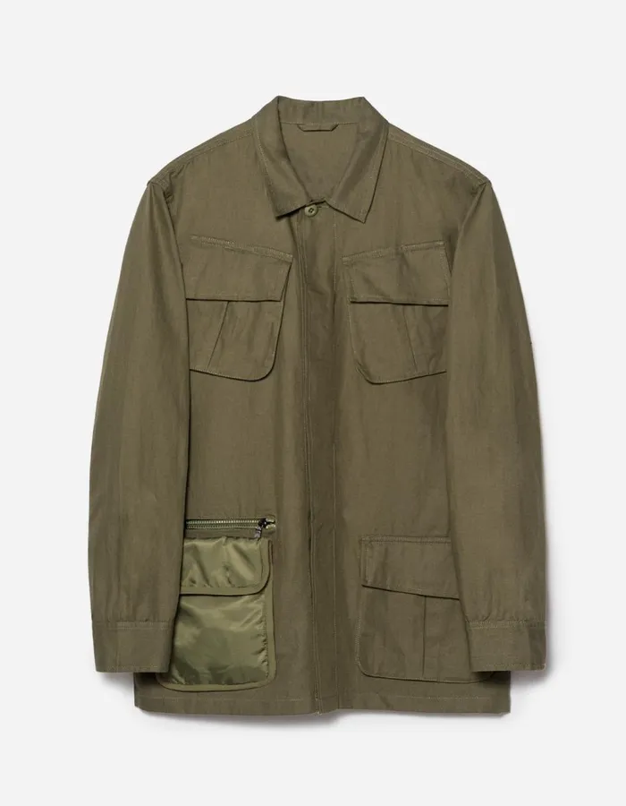 Maharishi Long Sleeve Shirts 5200 Hemp Jungle Utility Jacket Olive OG107F 8211 Men