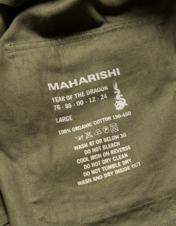 Maharishi Long Sleeve Shirts 5200 Hemp Jungle Utility Jacket Olive OG107F 8211 Men