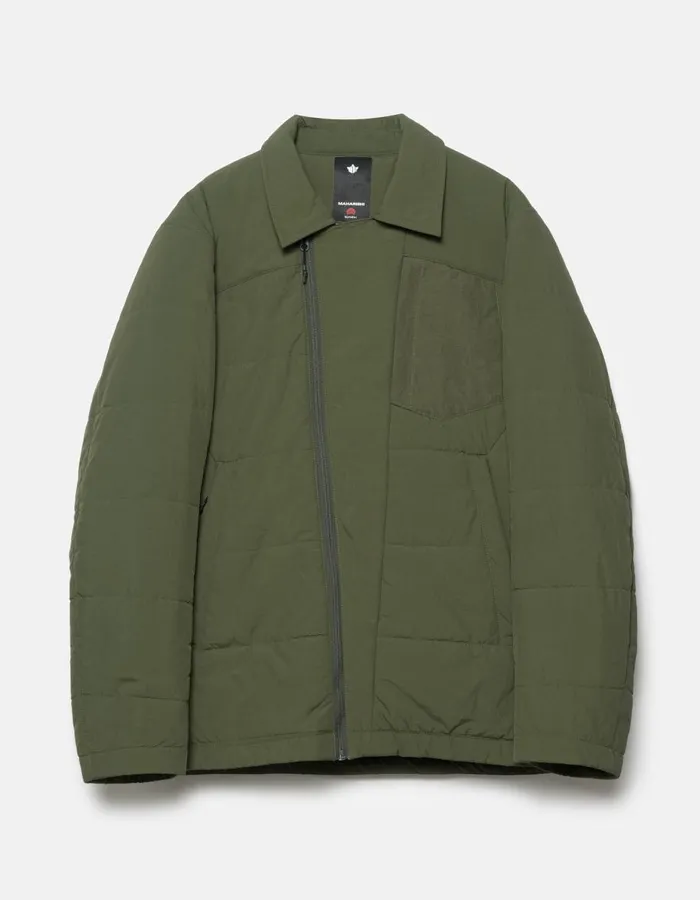 Maharishi Long Sleeve Shirts 5279 Veg Dyed Padded Overshirt Olive 8211 Men