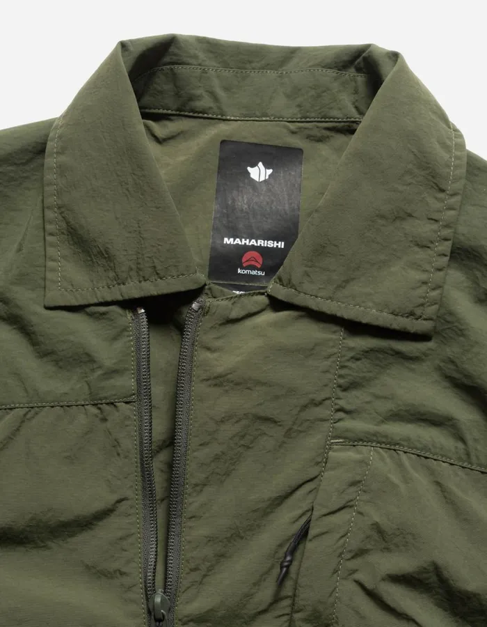 Maharishi Long Sleeve Shirts 5279 Veg Dyed Padded Overshirt Olive 8211 Men