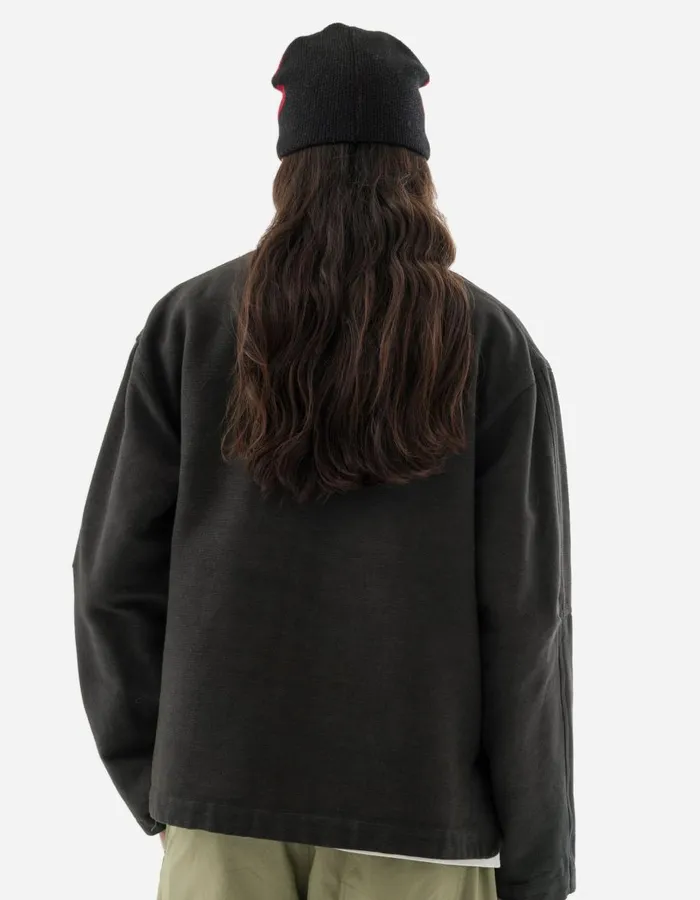 Maharishi Long Sleeve Shirts 5330 Asym Monk Shirt Black 8211 Men