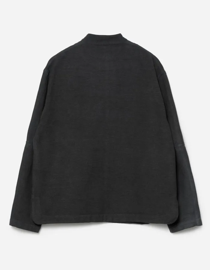Maharishi Long Sleeve Shirts 5330 Asym Monk Shirt Black 8211 Men