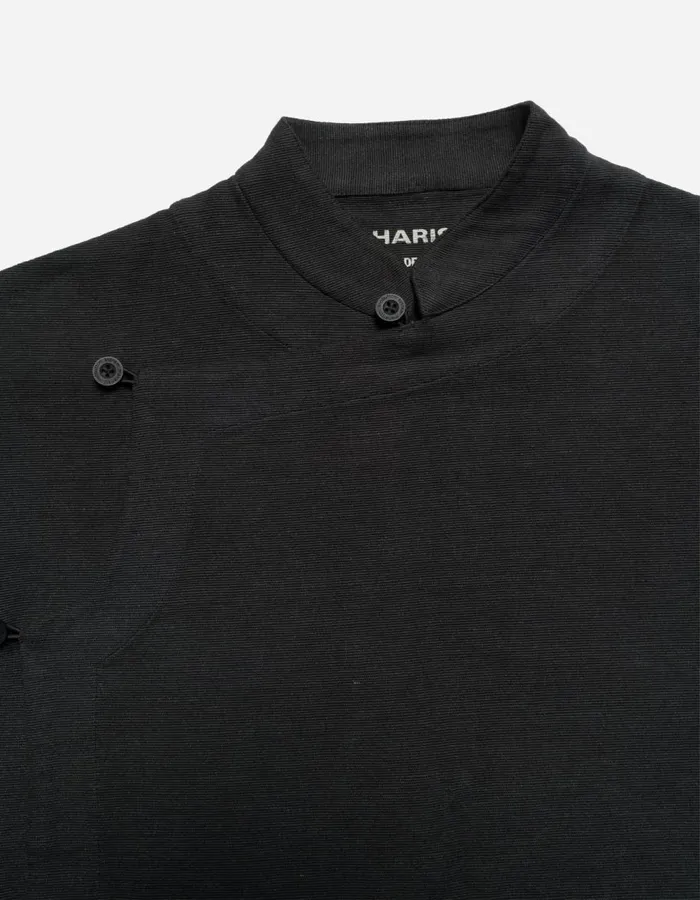 Maharishi Long Sleeve Shirts 5330 Asym Monk Shirt Black 8211 Men