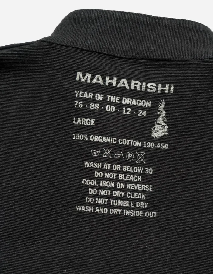 Maharishi Long Sleeve Shirts 5330 Asym Monk Shirt Black 8211 Men
