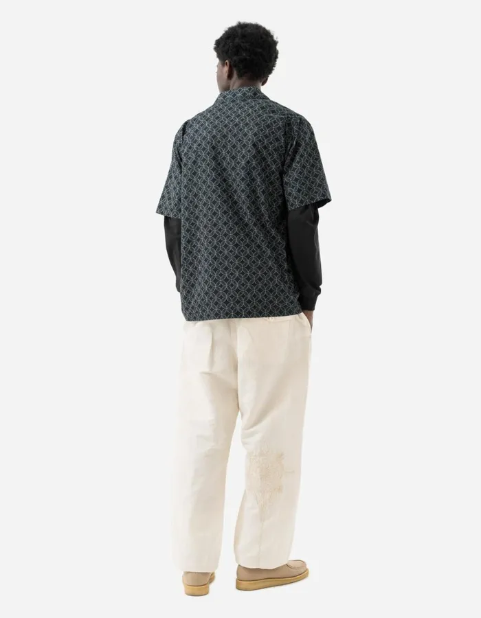 Maharishi Short Sleeve Shirts 5205 Wagara Camp Collar Shirt Black 8211 Men