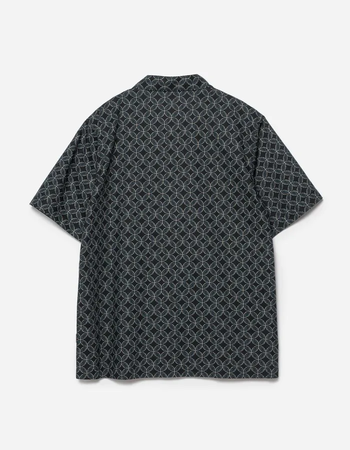 Maharishi Short Sleeve Shirts 5205 Wagara Camp Collar Shirt Black 8211 Men