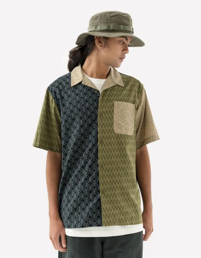 Maharishi Short Sleeve Shirts 5205 Wagara Camp Collar Shirt Multi 8211 Men