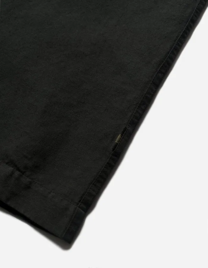 Maharishi Short Sleeve Shirts 5211 Hemp Camp Collar Shirt Black 8211 Men