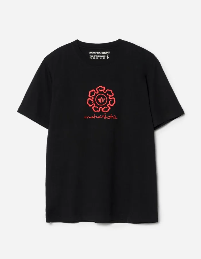 Maharishi Short Sleeve TShirts 1378 Spiral Temple TShirt Black 8211 Men