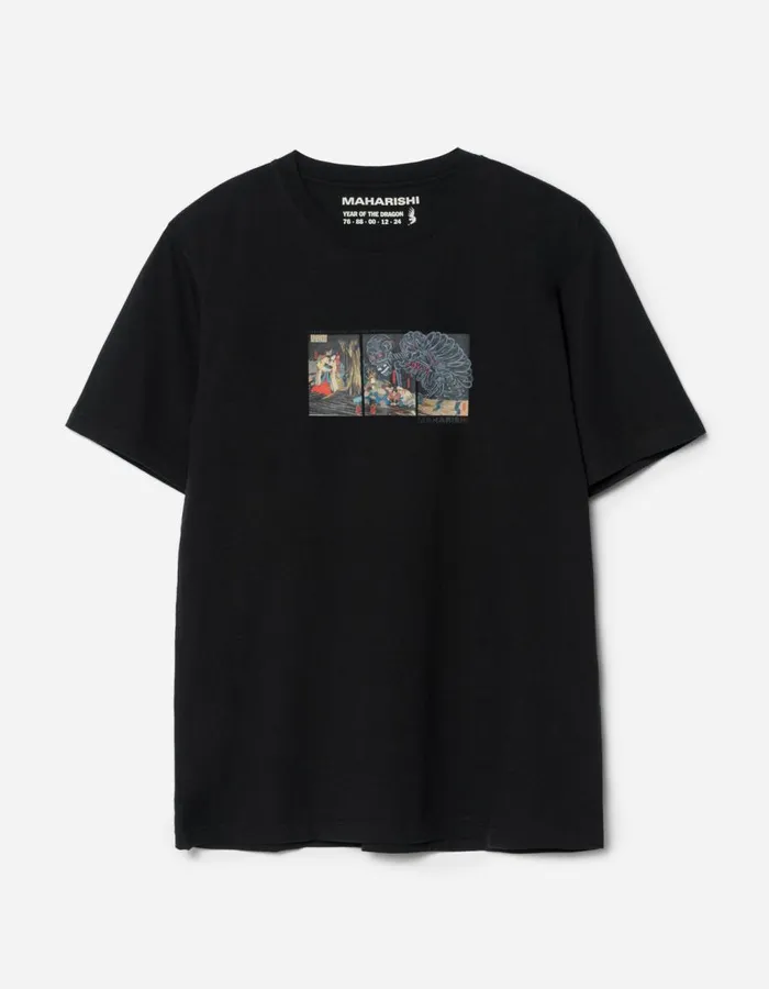 Maharishi Short Sleeve TShirts 1395 Cyber Skeleton TShirt Black 8211 Men