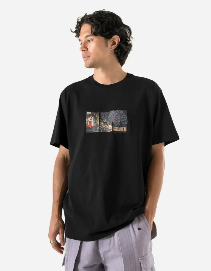 Maharishi Short Sleeve TShirts 1395 Cyber Skeleton TShirt Black 8211 Men