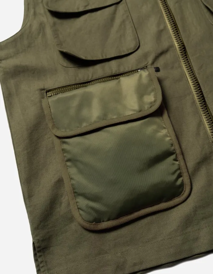 Maharishi Vests 5201 Hemp Utility Vest Olive OG107F 8211 Men