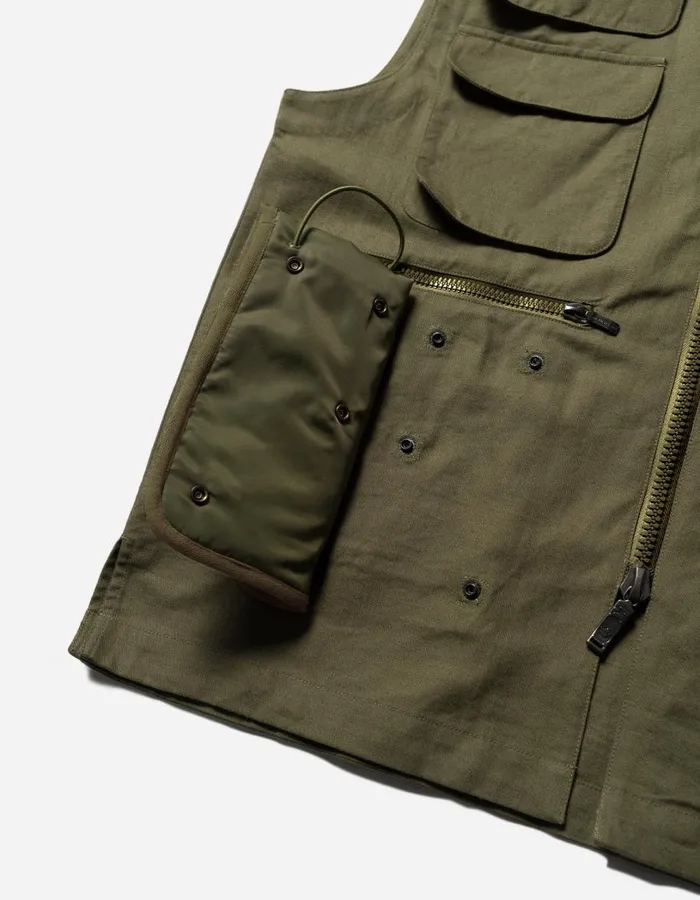Maharishi Vests 5201 Hemp Utility Vest Olive OG107F 8211 Men