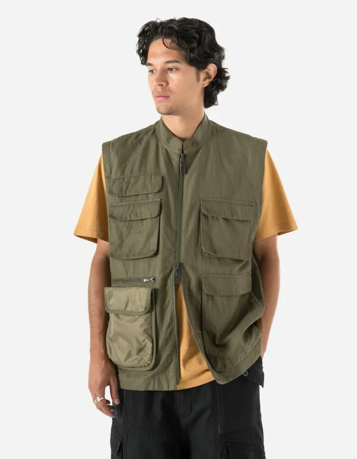 Maharishi Vests 5201 Hemp Utility Vest Olive OG107F 8211 Men