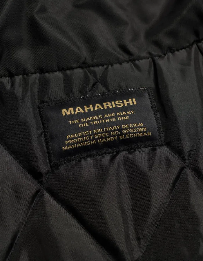 Maharishi Vests 5275 Padded Flight Vest BlackOlive 8211 Men