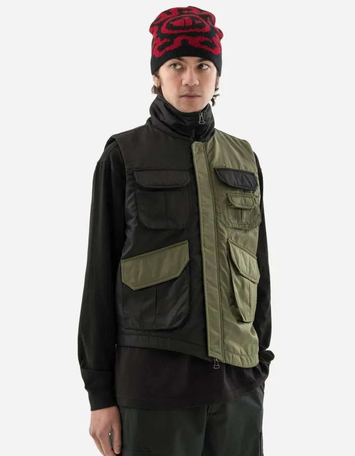 Maharishi Vests 5275 Padded Flight Vest BlackOlive 8211 Men