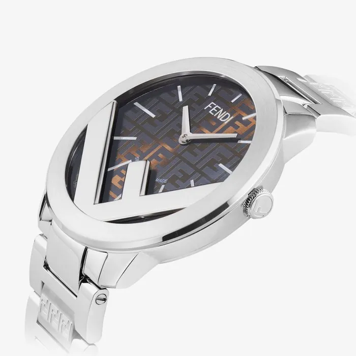 Man 41mm 8211 Round Watch With F Is Fendi Logo Fendi Watches
