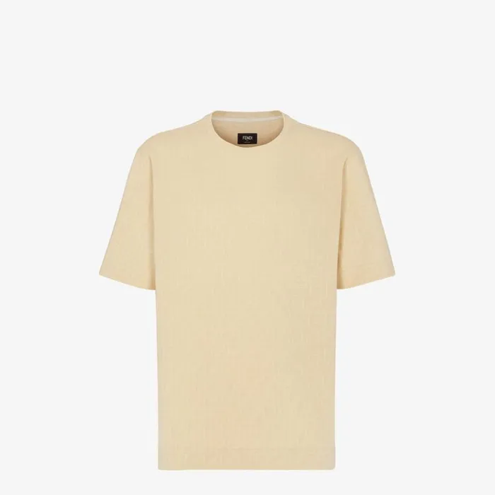Man Beige Jersey TShirt Beige Fendi Coordinated Sets