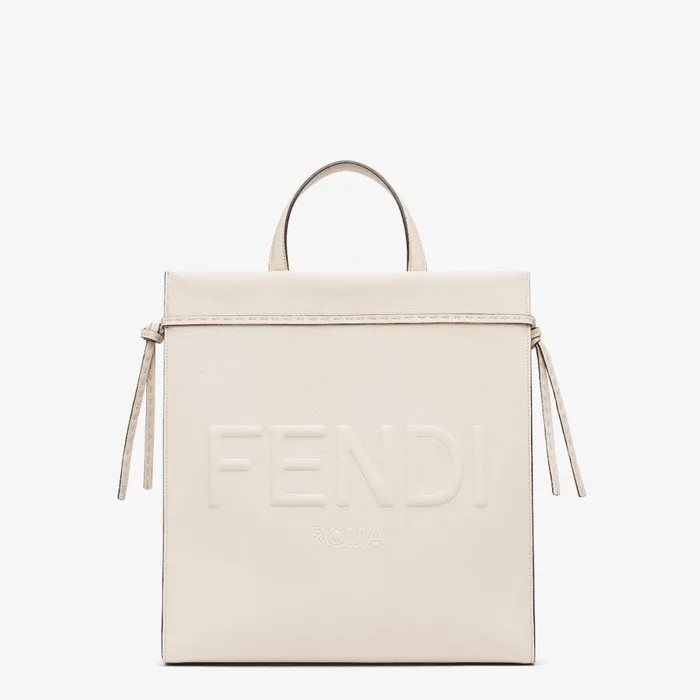 Man Beige Leather Bag Beige Fendi Tote Bags