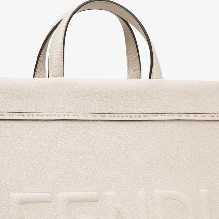 Man Beige Leather Bag Beige Fendi Tote Bags