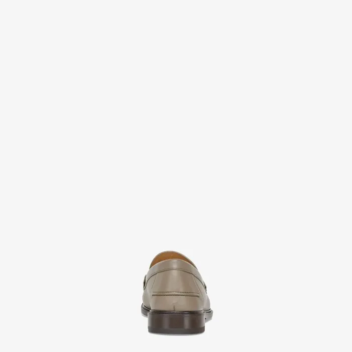 Man Beige Leather Loafers Beige Fendi Loafers and Mocassins