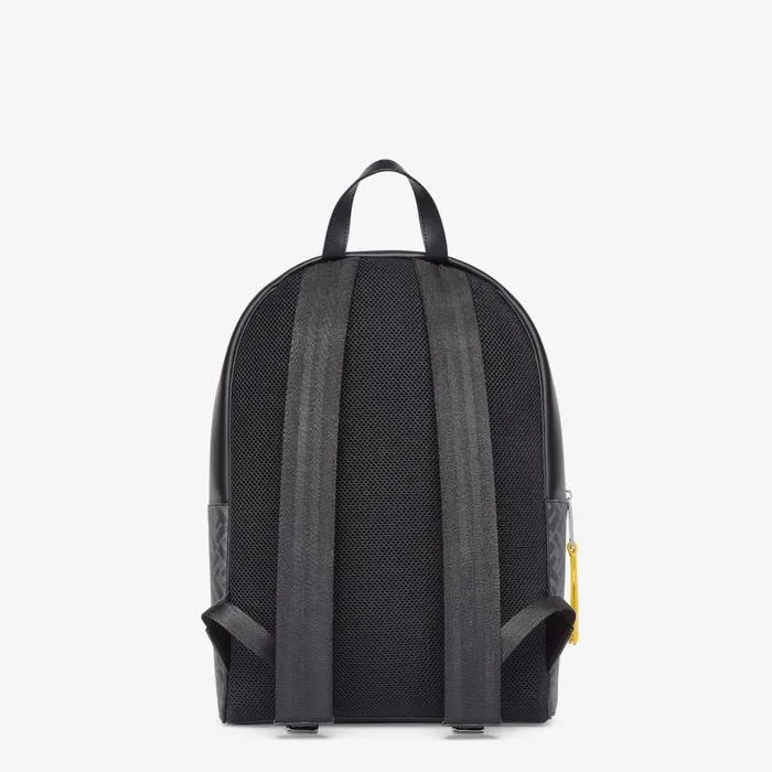 Man Black And Grey Ff Fabric Backpack Black Fendi Backpacks