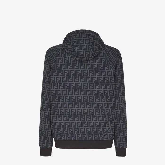 Man Black Cotton Sweatshirt Black Fendi Sweatshirts