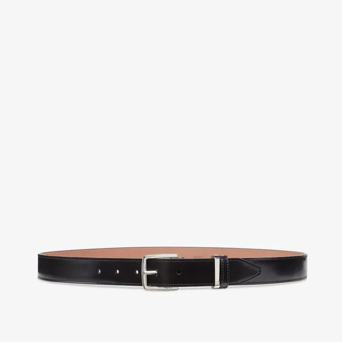 Man Black Leather Belt Black Fendi Belts